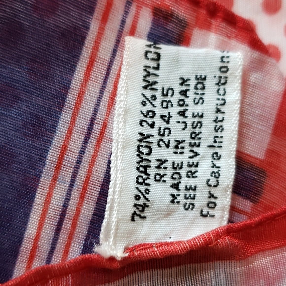 Red, White & Blue Vintage Scarf - Picture 5 of 6